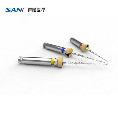 File Rotary Niti Kelas II dengan Torsi 2.0N.cm dan Panjang 16mm/19mm untuk Kedokteran Gigi Anak dalam kemasan 3pcs