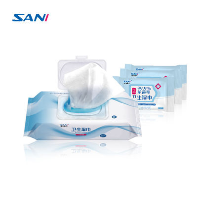 Tanpa Kertas Tisu Sanitasi Alkohol, 80tablet / Bungkus Tisu Basah
