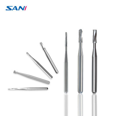 Pegangan Lurus Fissure Dental Carbide Burs Permukaan Halus