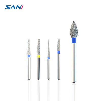 Silver Dental Polish Bur Stainless Steel Diamond Bur Set Untuk Handpiece Kecepatan Tinggi